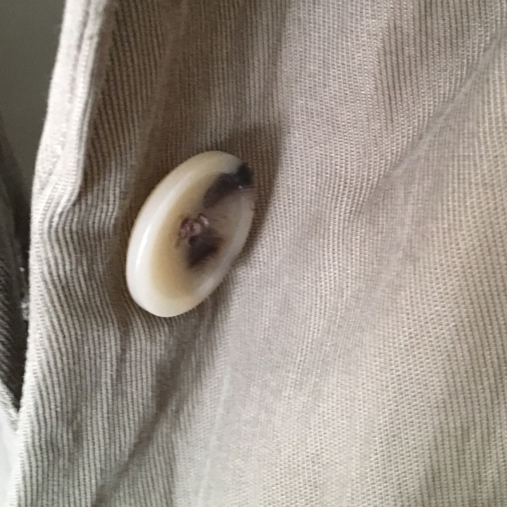 Zara Wrinkle Effect Khaki Blazer - Picture 8 of 10